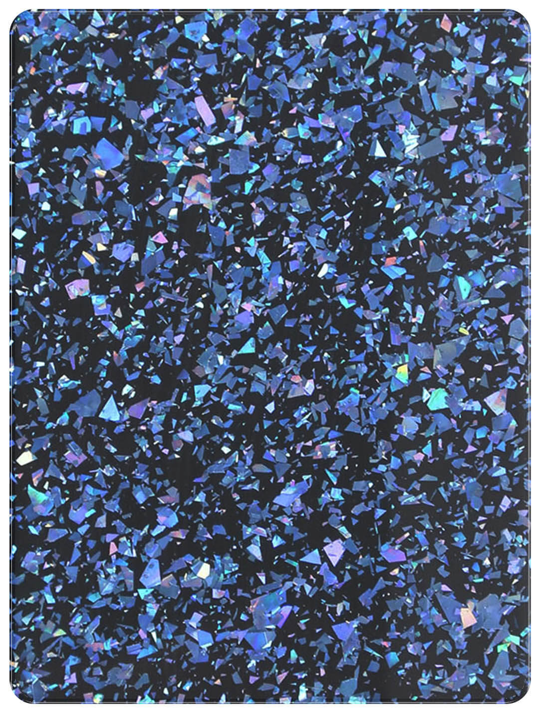 blue glitter acrylic sheet black back