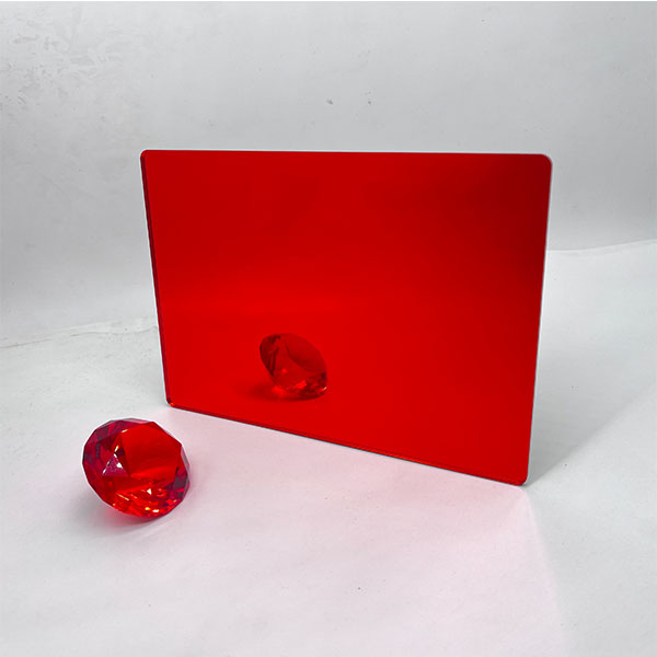 Red Plexiglass Acrylic Mirror #2423