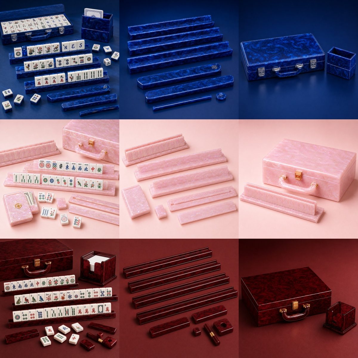 Patterned Pearlescent acrylic storage boxes