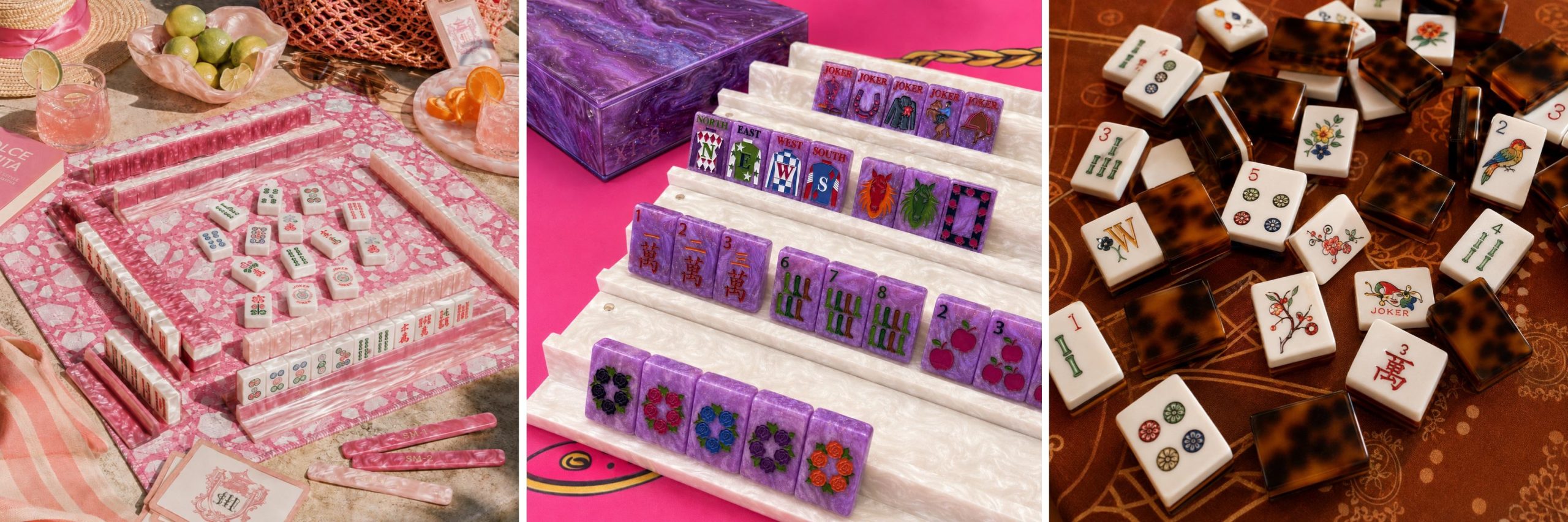 Patterned acrylic for mahjong