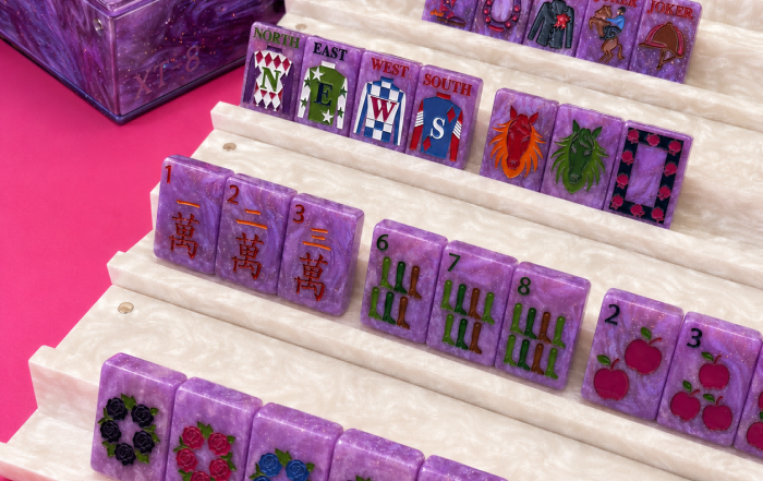 Patterned pearl acrylic for mahjong