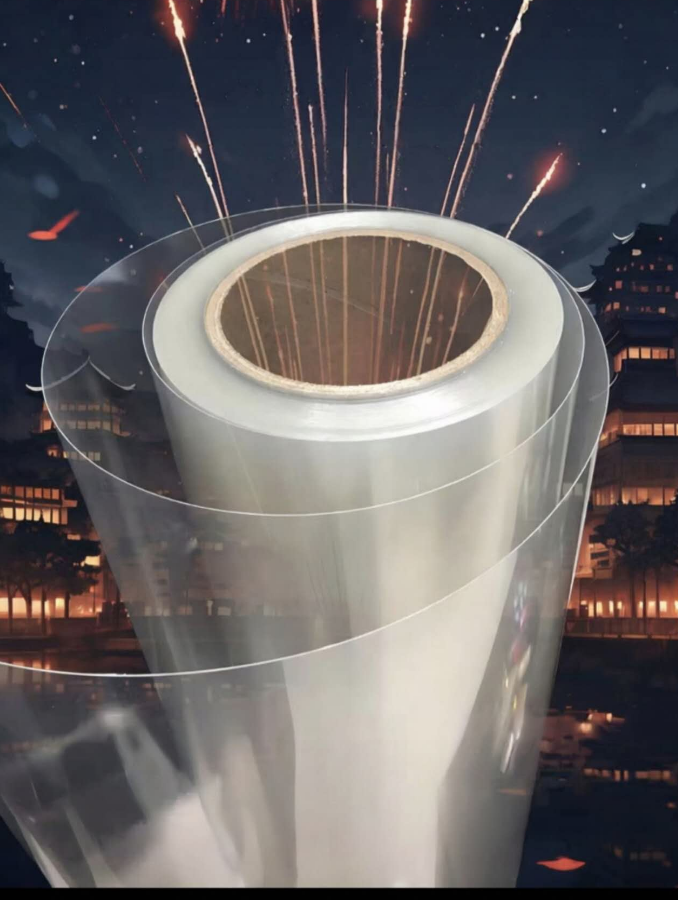 Ultra-thin 0.05mm celluloid roll for precision special effects fireworks manufacturing