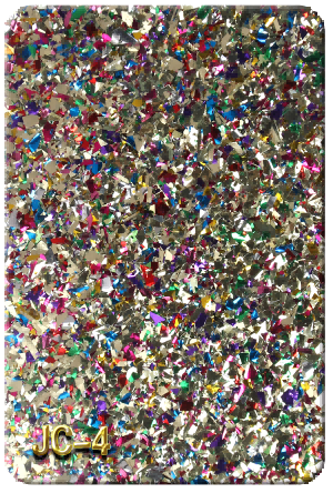 Champagne Silver Chunky Glitter Acrylic Sheet-JC-4