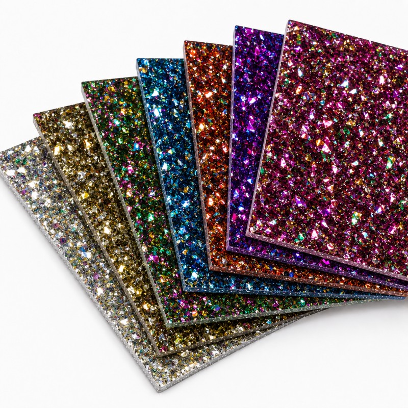 Chunky glitter acrylic sheet