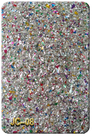 Crystal Silver Chunky Glitter Acrylic Sheet-JC-08