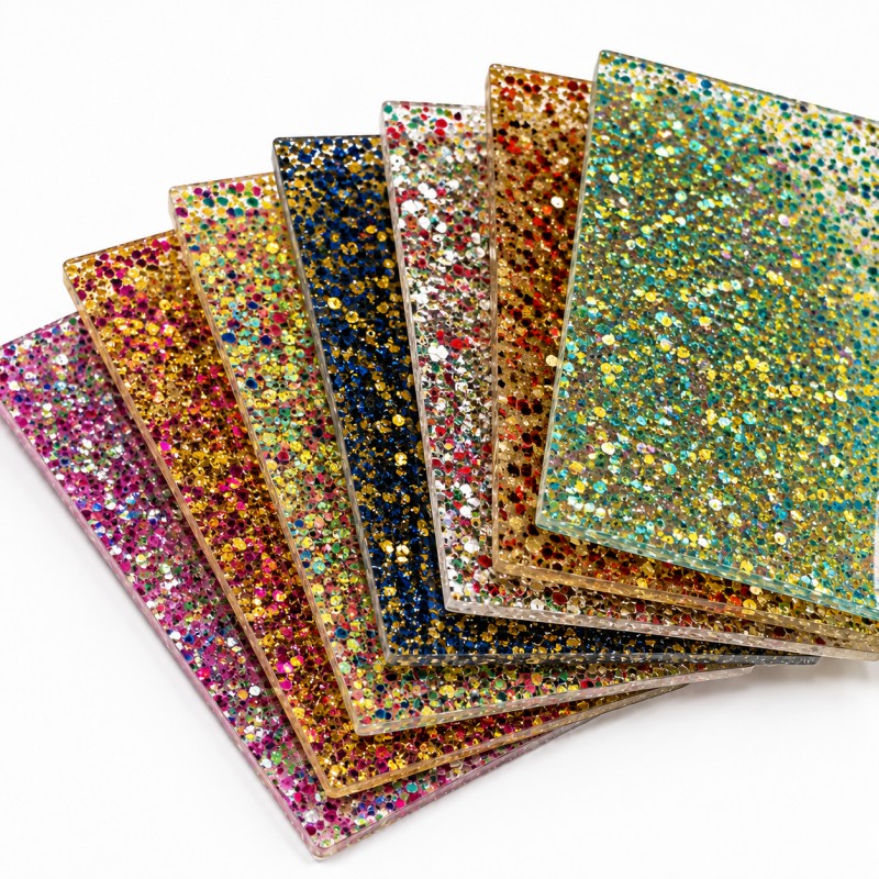 Glitter dots acrylic sheet