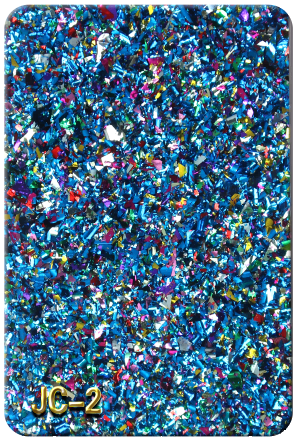 Ocean Blue Chunky Glitter Acrylic Sheet-JC-2