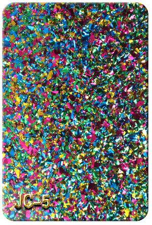 Rainbow Confetti Chunky Glitter Acrylic Sheet-JC-5