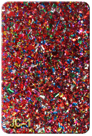 Ruby Red Chunky Glitter Acrylic Sheet-JC-1